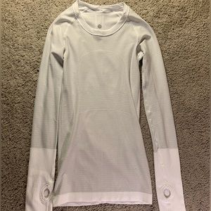 White Long Sleeve Lululemon Top